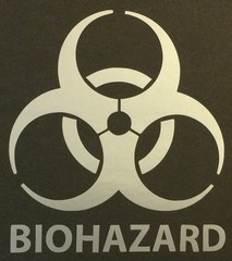 NEW LIME GREEN BIOHAZARD LOGO WARNING DANGER ZOMBIE OUTBREAK VINYL DECAL STICKER