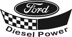 Ford Diesel Power Decal 8″in w x 4.1″in h in your choice of Color