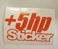 +5HP STICKER funny decal Pick Size and Color race car tool box mechanic sticker