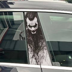 2PCS of Graffiti Car Stickers DIY B-pillar Cover Scratches Waterproof Durable