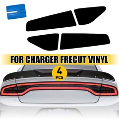 Smoked Tail Light Film Trim for Dodge Charger 2015-2022 Tint Vinyl 4pcs VLT-20%