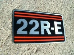 22R-E Engine Name Plate – Celica Corona Pickup 4Runner – Genuine Toyota – 22RE