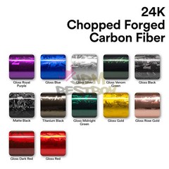 24K Chopped Forged Carbon Fiber Gloss Rose Gold Vinyl Wrap Sticker Decal Sheet