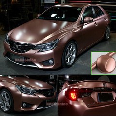 Flexible Car Pearl Metal Glitter Satin Chrome Vinyl Wrap Sticker Rose Gold – US