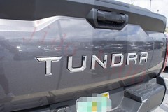 Chrome BLACK letters compatible with TOYOTA TUNDRA 2022 23 logo Tailgate insert