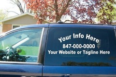 Custom Car Truck Trailer Lettering Vinyl Decal Business Side Window 3 Lines USA