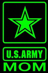 Army mom decal choose color military proud parent armed forces hero usa america