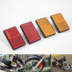 ATV Reflector Bolt On Red & Amber Rectangle Side Marker Universal Motorcycle x2