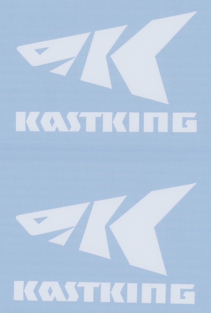 2 New KASTKING 6″ White Decals Stickers Windows Boats Trailer Decal