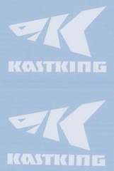 2 New KASTKING 6″ White Decals Stickers Windows Boats Trailer Decal