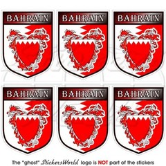BAHRAIN Bahraini Shield 40mm (1.6″) Vinyl Stickers Decals x6