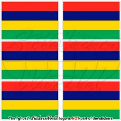 MAURITIUS Mauritian Flag 40mm (1.6″) Vinyl Bumper Stickers Decals x6