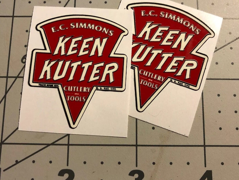 Keen Kutter E.C.Simmons Decals Axe Tool 1 1/2″ wide Set 2