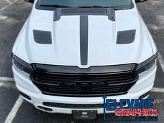 2019-2023 Fits Ram 1500 Hood Beam Graphics 3m Vinyl Stripes Stickers Auto Decals