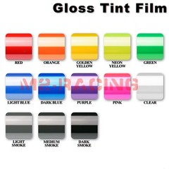 Gloss Dark Black Headlight Taillight Sidemarker Protective Light Tint Film Vinyl