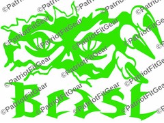 Beast,Beast Mode,Fear The Beast,12″x9″,Beast Mode,Fitness,Motivation,Vinyl Decal
