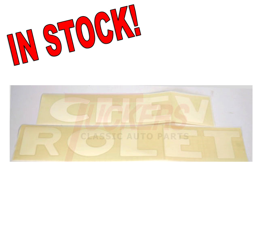 1947-1953 Chevrolet Stepside Tailgate Decals White 3100 Chevy Pickup Letters