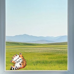 Fat Tiger Series Stickers Vinyl Waterproof Self-adhesive for Window Wall Laptop