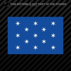 Personal Flag of George Washington Flag Sticker Self Adhesive Vinyl