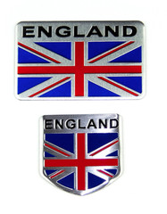 ALUMINUM UK England Flag Emblem Sticker 3D Decal COMBO PACK For Auto, Car, Truck