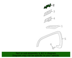 Genuine GM Front Fender 4×4 Emblem 22813983