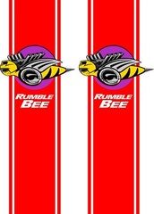 Fits Dodge Ram 1500 2500 3500 RUMBLE BEE Rear Side Rally Stripes Racing Sport