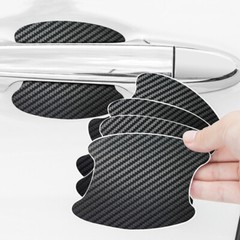 4x Car Stickers Carbon Fiber Door Handle Protector Film Anti-Scratch Accessories