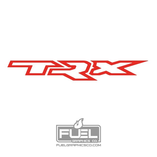 Truck Hood Premium Vinyl Decal – 28″ wide x 4″ tall – Gloss Red