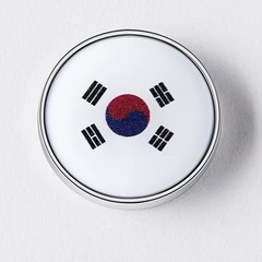 Korean Flag Circular Metal Emblem Badge South Korea KR Sticker Free Shipping!