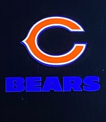 NFL CHICAGO BEARS Traditional car decal 4 1/2 inch x 5 inch die cut sticker