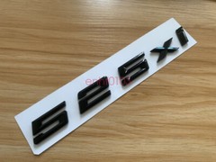 Gloss Black 3D ABS Letters Trunk 525xi Emblem Rear Badge for BMW 2017-2022 525xi