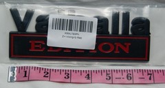 Valhalla Edition Emblem 3D Fender Badge Decal Bumper black w/ red