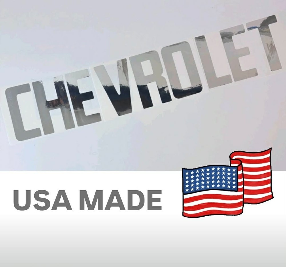 1958 – 1966 Chevrolet Fleetside Tailgate Letters White USA Made