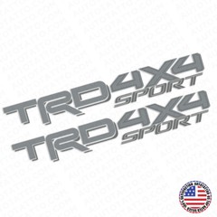 2x 3D TRD 4×4 Sport Dark Grey Pickup Side Bed Truck Logo Sticker Decal Limited