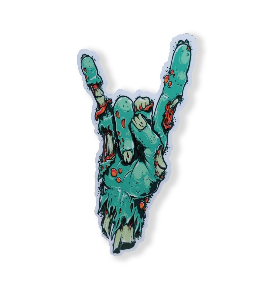Rock N Roll Zombie Sticker Hand Rocking Car Truck Vehicle Window Bumper Decal