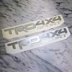 2x 3D TRD 4×4 Sport Dark Grey Pickup Side Bed Truck Logo Sticker Decal Limited
