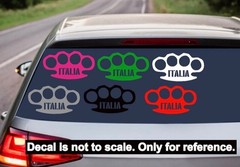 Italian Brass Knuckles VINYL DECAL CAR STICKER 5.5″