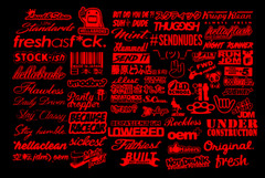JDM Sticker Pack Tuner Vinyl 20 RANDOM Stickers You Choose Color (Tgish+SH)