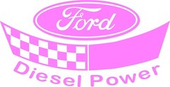 Ford Diesel Power Decal 8″in w x 4.1″in h in your choice of Color