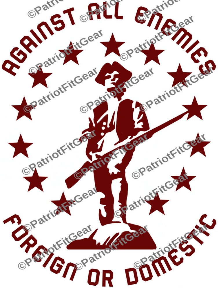 Against All Enemies,Foreign Or Domestic,Molon Labe,2A,Gun Rights,Vinyl Decal