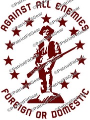 Against All Enemies,Foreign Or Domestic,Molon Labe,2A,Gun Rights,Vinyl Decal