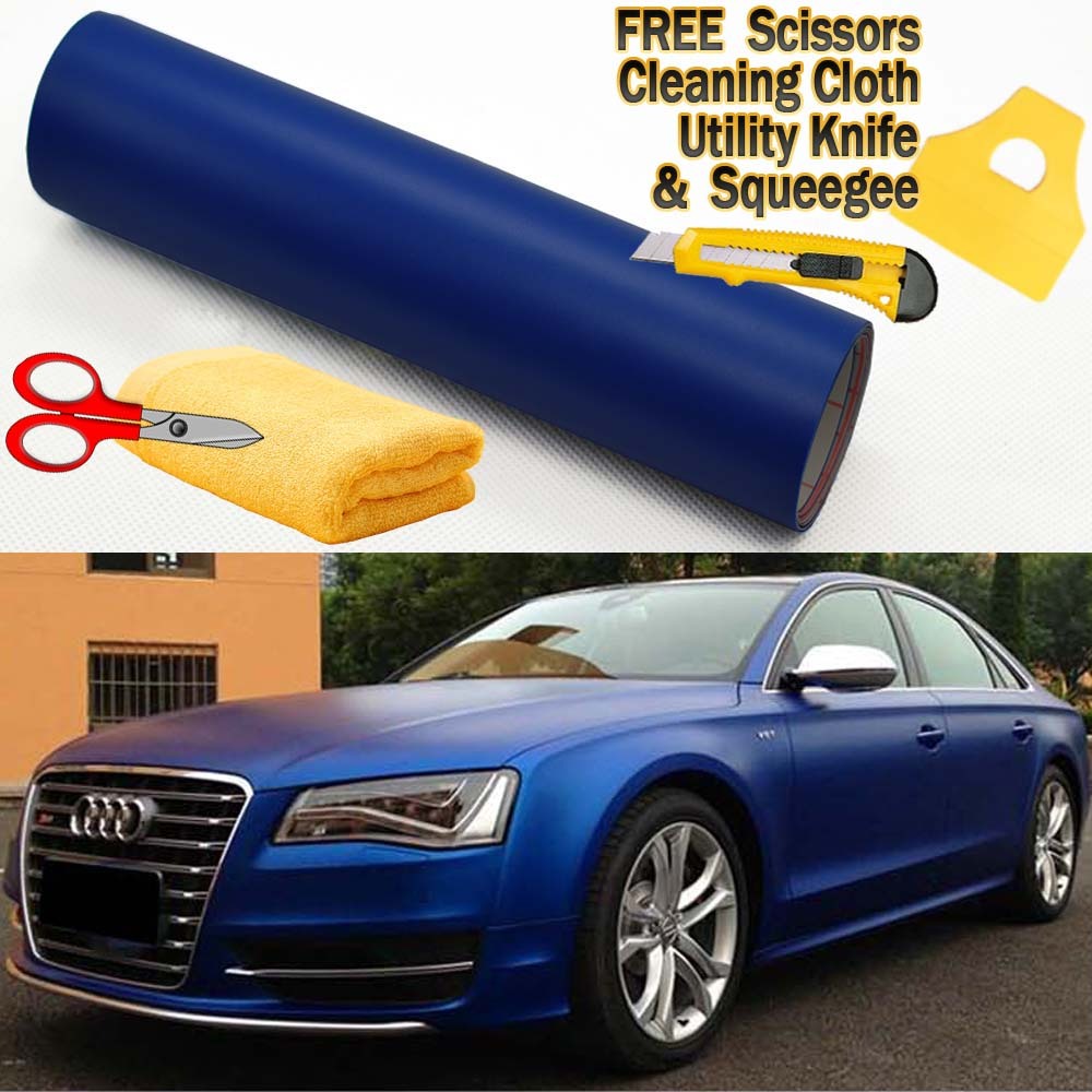 84″ x 60″ Matte Royal Blue Vinyl Film Wrap Sticker Decal Bubble Free Air Release