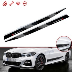Glossy Black Pre-Cut Car Side Door Skirt Left + Right Strip Stickers For BMW G20