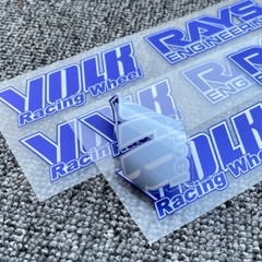 JDM Japan Rays Engineering VOLK Racing TE37 Wheel decals sticker 8pcs Blue