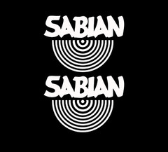 Sabian Cymbals Logo 4″ Wide Vinyl Decal Sticker – BOGO (PAIR) 2 Decals