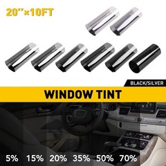 20”x10′ 1% 15% 5% 20% 35% VLT Window Car TINT Roll Film For Home Office Truck