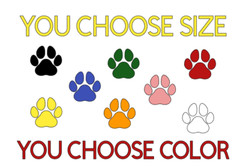 Paw Dog Paws Pet Rescue Puppy Vinyl Decal Sticker you choose size and color