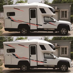 Car Stickers Two Side Stripes Graphics Body Vinyl Decals For Camper RV Trailer