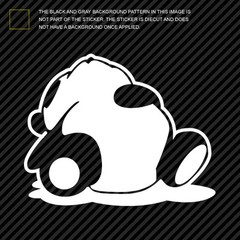 (2x) Sleeping Panda Sticker Die Cut Decal Self Adhesive Vinyl jdm drift lazy