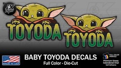 BABY TOYODA Sticker Decal Die-Cut FITS on TOYOTA FJ CRUISER TACOMA 4RUNNER YODA